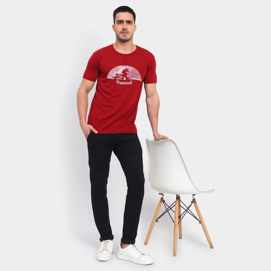 Men's T-Shirt, मरून, large image number null